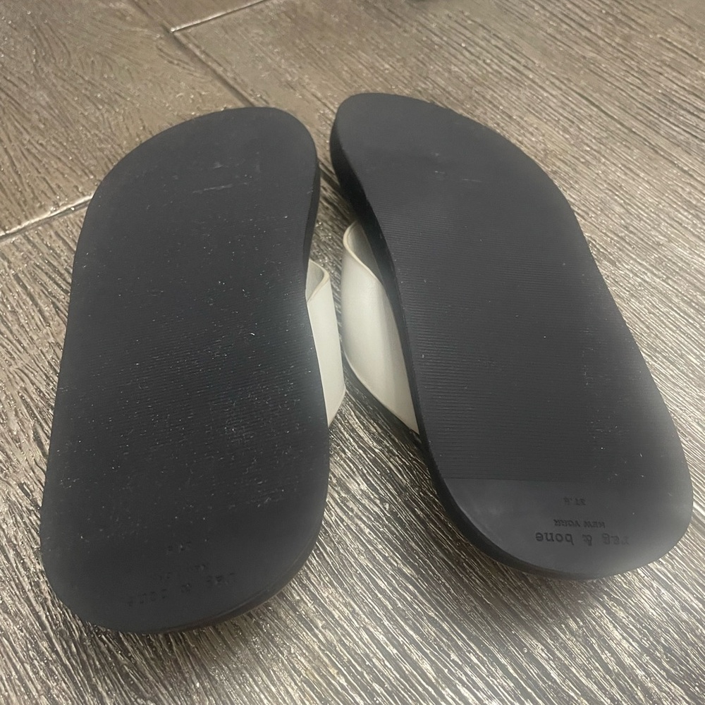 Rag &Bone Leather slides neutral in color size 37.5 - Picture 4 of 6